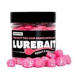 Fjuka Lurebait | Next Generation Floating Trout Bait | Shape into Lures | Cast, Retrieve, Recast | Powerful Taste Trail | Surface-fishing | Dropshot | Zig/Pop-up | Trout, Perch, Chub, Carp (pink)