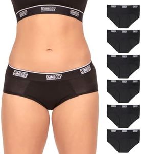 Bambody Leakproof Hipster, 5th Gen - 6 Pack, Black X-Small