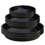 Eteamcan Plant Pot Saucers Tray, 9 Pcs Plant Saucers Trays for Pots Round Flower Pot Drip Tray Saucer Circular for Indoor Outdoor Potted Plants 21cm/18cm/14cm