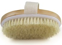 Boolavard Dry Skin Body Brush - Improves Skin's Health and Beauty - Natural Bristle - Remove Dead Skin and Toxins, Cellulite Treatment, Improves Lymphatic Functions, Exfoliates, Stimulates Blood