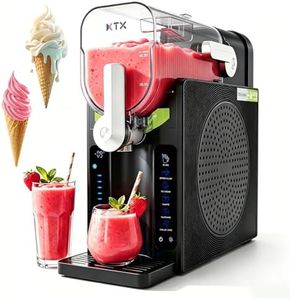 KTX 6-in-1 Slushie Machine 2L, Touchscreen Frozen Drink & Ice Cream Maker for Home & Parties, No Ice Required, 15-Min Fast Freeze, Auto-Clean, Black