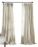 Lush Decor Rosalie Window Curtain Set, Light Filtering, Vintage Country and French Country Style, Timeless, Dreamy Drape, Romantic Lace Trim, 54" x 108"