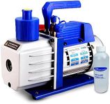 Hiatsu Vacuum Pump 7CFM Heat Pump Single-Stage Mini Split 5Pa Rotary Vane Economy Vacuum Pump 1/4HP Air Conditioner Refrigerant HVAC Air Tool R410a with Oil Bottle 1/4" Male Inlet Port (7CFM)