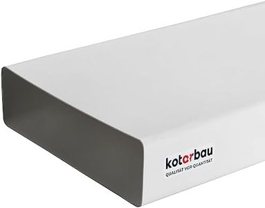 KOTARBAU® Flat Duct 204 mm x 60 mm Plastic Ventilation Duct 50 cm Length Efficient Flat Duct System for Optimal Ventilation Flat Duct Exhaust Duct Extractor Hood White