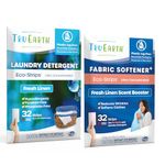 Tru Earth Bundle: Laundry Detergent Sheets & Fabric Softener Sheets - Plastic Jug-Free, Easy-to-Use - Fresh Linen