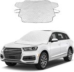 COLBEX Car Windshield Sunshade Cover - Car Windshield Snow Cover for Winter and Sunshade for Summer - Universal Magnetic Ice Snow Guard, Fits Most Cars