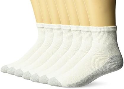 Hanes Men's Full Cushion Ankle Socks 7-Pack (Includes 1 Free Bonus Pair), White, Sock Size:10-13 / Shoe Size: 6-12