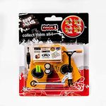 Grip and Tricks - Finger Scooter with Mini Scooters Tools and Mini Fingerboards Accessories - Pack 1 White Finger Toy for Kids 6+ Years Old