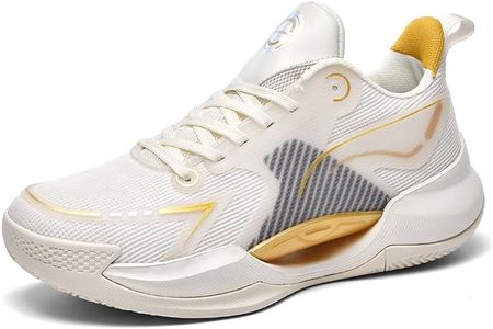 Bacury Women Basketball Shoes Fashion Athletic Sneakers Unisex Outdoor Sport Shoes Lightweight Volleyball Shoes Non Slip Basketball Shoe Yellow Size 10