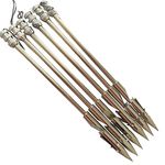 JIEXI HWYP 6.3" Stainless Steel Bow Fishing Arrow Heads Slingshot Arrow Shaft Pack of 6