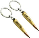 KD COLLECTIONS Rifle Gun Bullet 3D Design Shaped Metal Keychain Combo Pack of 2