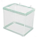 uxcell Aquarium Fish Tank Floating Box Isolation Shrimp Cage Net White Green Replacement