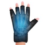 HANNEA® Arthritis Gloves for Men and Women Hot Cold Compression Gloves with Reusable Gel Finger Therapy Mitts for Pain Relief Ice Heat Pack Treatment Adjustable Wrist Strap for Hand Care at Home