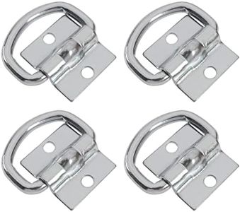 SING F LTD 4PCS Cargo Tie Downs Anchors Heavy Duty D Lashing Rings with Mounting Brackets Galvanized Steel Hooks for Trailers Trucks Boat Load Capacity 800 Kg