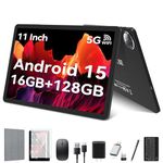 KADYBE Android 15 11 inch Tablet, 2025 Latest Tablets with 16GB RAM 128GB ROM 1TB Expand, Keyboard Tablet, 8000mAh Battery, Octa-Core MTK 8786 Tablet with 21MP Camera
