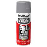 Rust-Oleum Automotive 260510 12-Ounce 2 in 1 Filler and Sandable Primer Spray, Gray