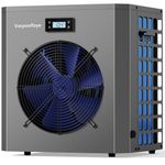 Varpoolfaye 16000 BTU Electric Pool Heater for Above Ground Pool Swimming Pool Heat Pump 5000 Gallon Pool Heater 120V Heating Cooling WiFi Control 60Hz Spa