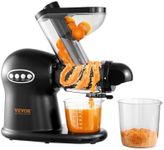 VEVOR Slow Masticating Juicer, 2-Speed Mode Cold Press Juicer Machine with Reverse Function, Quiet Motor Slow Juicer, Juice Extractor Maker Easy to Clean with Brush, for High Nutrient Fruit Vegetable