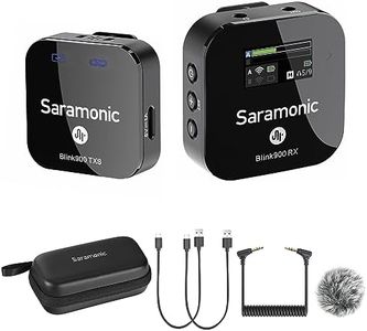 Saramonic Blink900 S1 Wireless Lavalier Microphones for Cameras Camcorder DSLR Computer, Dual-Channel, 6H Battery Life, 656ft Transmission, Wireless Lapel Mic for Video Recording Vlog Live Streaming