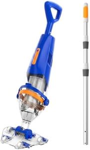 Pool Vacuum for Above Ground & Inground Pools, Handheld Pool Vacuum Cleaner with Wireless Remote, Dual Cleaning Heads, 69.3" Telescopic Pole, 18.5 GPM Suction, 75 Min Runtime for Spa & Hot Tub, Blue