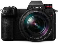 Panasonic LUMIX S1R Full Frame Mirrorless Camera with 47.3MP MOS High Resolution Sensor, 24-105mm F4 L-Mount S Series Lens, 4K HDR Video and 3.2” LCD - DC-S1RMK Black