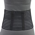 OTC Lumbosacral Support, 7-inch Lower Back, Lightweight Compression, Elastic, Black, Medium