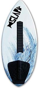 USA MADE Slapfish Skimboard - Fiberglass & Carbon - Riders up to 140 lbs - 41" with Traction Deck Grip - Kids & Adults - 4 Colors (Gray Board + Arch Bar)