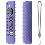 Silicone Remote case for 2023 Fire TV Stick 4K Max 2nd/Fir TV Omni Series/FireTV 4-Series Remote,Toshiba/Insignia FirTV Remote Cover with Lanyard(Lavender Grey)