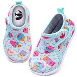 FEETCITY Water Shoes for Baby Boys and Girls Quick Drying Aqua Shoes Outdoor Beach Pool Shoes Ice Cream 2.5-3 Years Toddler