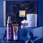 Avon Sleep Mood Pack with Planet Spa Pillow Mist 100ml, Planet Spa Aromatherapy Beauty Sleep Hand Cream 30ml, Anew Platinum Night Cream 15ml, My Retreat Sleep Votive 100g