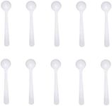 10-Piece Food Grade Long Handle Nontoxic Reusable Plastic Measuring Spoon Coffee Teaspoon Milk Powder Spoon Kitchen Spoons (1 g Measuring)