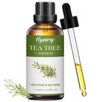 Hyppry 100ml Tea Tree Essential Oils,100% Pure Australian Aromatherapy Tea Tree Oil for Nail Fungus, Acne, Skin, Dandruff, Home Cleaning, Oils Diffuser