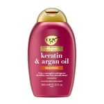 OGX Anti Frizz Keratin Smoothing Oil 5 in 1 Sulfate Free Hair Shampoo, 385ml