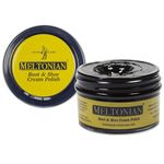 Meltonian Cream Shoe Polish - Natural Wax & Oils - Brown & Black Shoe Polish for Leather - Restores & Protects, 60+ Colors, Black, One Size