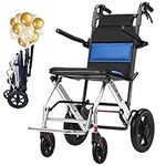 Wheelchairs For Adults, Transport Wheelchairs Lightweight Folding, Ultralight Wheelchairs, Folding Wheelchairs, Trolleys For Elderly Aircraft Travel (Size : Type A)