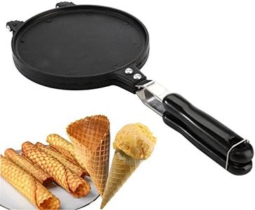 Dicunoy Waffle Cone Maker, Nonstick Ice Cream Cone Maker, 6.7" Egg Roll Crepe Pan, Camp Pancake Crispy Cone Omelet Mold for Waffle Cups, Choco Tacos, Fuel Gas Stoves Only