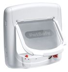 PetSafe, Deluxe Magnetic Cat Flap, Selective Entry, 4 Way Locking, White