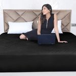 AVI Ultra Soft Waterproof Quilted Fitted Mattress Protector Twin Size Breathable Hypoallergenic Noiseless Bed Protector Mattresses Cover (Twin 48x72 inch | 4x6 ft, Black)