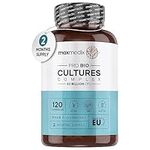 Bio Cultures Complex Probiotics & Prebiotics - 60 Billion CFU - 2 Months Supply - 120 Vegan Probiotic Complex Capsules for Adults - 20 Gut-Friendly Bacterial Cultures Like Lactobacillus Acidophilus