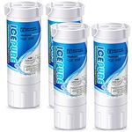 ICEPURE XWF NSF 42 Certified Water Filter Compatible with GE XWF WR17X30702, GE French Doors and Side-by-Side Refrigerators GDE25, GFE26, GNE25, GNE27, GYE18, GBE21, GDE21, GNE21, GFE24 Genuine, 4PACK