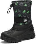 koppu Boys Girls Snow Boots Kids' Waterproof Snow Boots for Winter Slip Resistant Cold Weather Shoes(Little 13.5) green