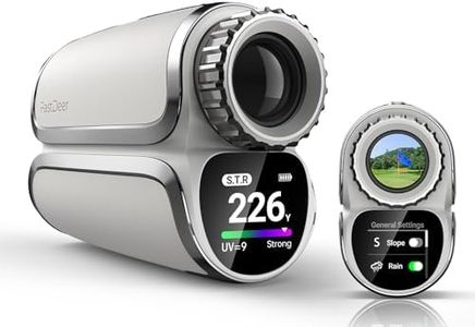 FastDeer Range Finder Golf S2,Premium Touchscreen & Automatic Brightness Adjustment High Precision Golf Range Finder,Flag Lock Vibration,Golf Rangefinder with Slope,Triangulation,UV Reminder,Rain Mode