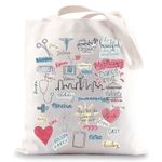 BWWKTOP Grey's TV Show Tote Bag Cristina & Meredith Fans Gifts Grey's TV Show Shoulder Bag Grey's Medical Merchandise, Day to Save Life, Large