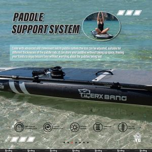TIGERXBANG 10' Inflatable Paddle Board – Black SUP