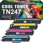 Cool Toner TN247 Toner Cartridge for Brother DCP-L3550CDW TN-243CMYK TN243CMYK TN243 TN 243 MFC-L3750CDW MFC-L3770CDW HL-L3210CW HL-L3270CDW HL-L3230CDW TN247C TN247Y TN247M Pack of 4