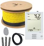 Floor Heating System, 3.7W 120V Electric Tile Radiant Floor Heating Cable with UDG-4999 Programmable Thermostat (6 Sq.Ft.)