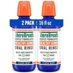 TheraBreath Healthy Gums Periodontist Formulated 24-Hour Oral Rinse with CPC, Clean Mint, 16 Ounce (Pack of 2)