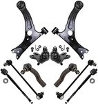 TRQ Front Steering & Suspension Kit Ball Joint Control Arm Sway Bar Stabilizer Link Tie Rod Compatible with 2005-2010 Scion tC