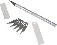 First Try Precision Knife kit Hobby Knife With 5 Pcs Spare Hobby Blades for Art Craft Scrapbooking Supplies Caving Stencil, For Art, Hobby, Scrapbooking, Stencil - 5 Set