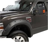 MAPLE4X4 2008-2010 Ford F-250 F-350 Super Duty Compatible Pocket Style Riveted Fender Flares | Smooth Black Finish Set of 4